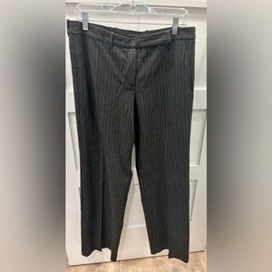 Sisley Women’s High End Charcoal Gray Pinstripe Pants Italian Size 46 (US 10)